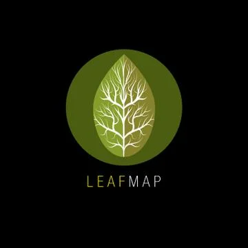 Leaf Map Icon Stock Illustration