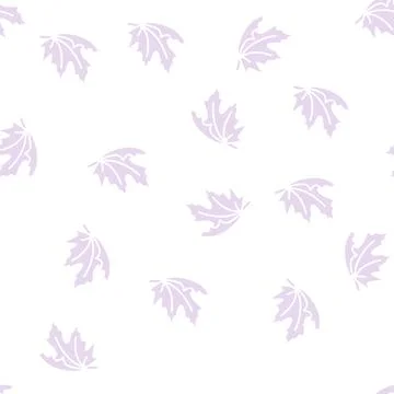 Leaf maple autumn glyph seamless pattern Stock Illustration