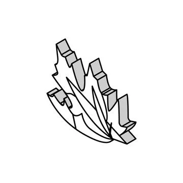 Leaf maple autumn isometric icon vector illustration Stock Illustration