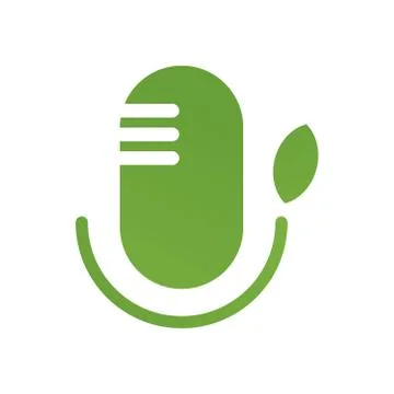 Leaf microphone vector design template illustration Stock Illustration