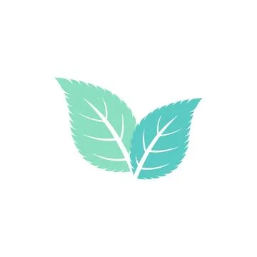 Leaf Mint Logo Template vector symbol Illustrazione stock