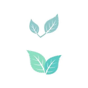 Leaf Mint Logo Template vector symbol Stock Illustration
