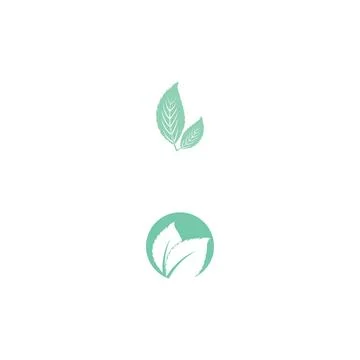 Leaf Mint Logo Template vector symbol Stock Illustration