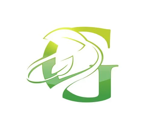 Leaf Monogram Initial Letter G Stock Illustration