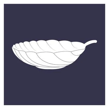 Leaf motif bowl Stock Illustration