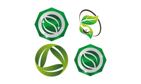 Leaf Motion Rotation Template Set Stock Illustration