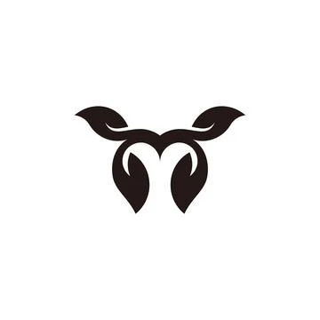 Leaf natural drone simple geometric logo vector Illustrazione stock