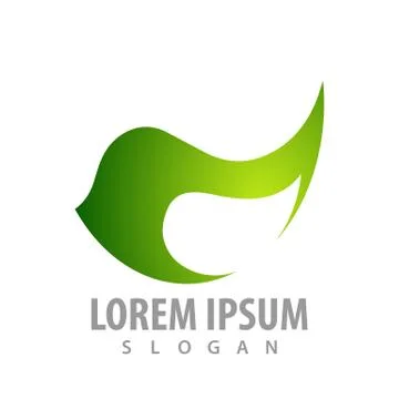 Leaf nature like bird concept design. Symbol graphic template element vector Stock Illustration