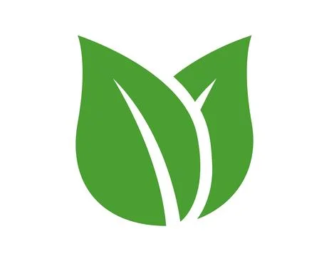 Leaf nature eco icon. Vector flat illustration of detailed green plant leaf.. Stock Illustration