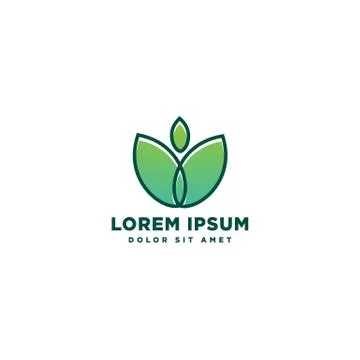 Leaf nature eco logo template vector illustration icon element Stock Illustration