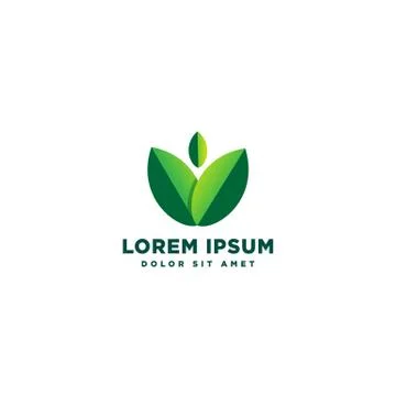 Leaf nature eco logo template vector illustration icon element Stock Illustration