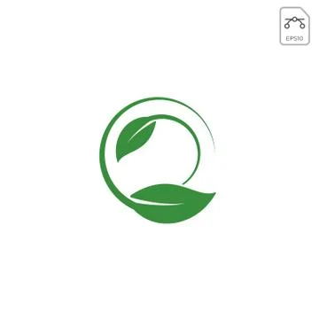 Leaf nature logo concept vector icon element isolated Stock Illustration