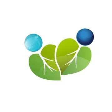 Leaf nature logo Stock Illustration