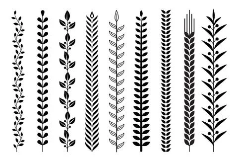 Leaf nature pattern vector illustrations. Stock Illustration