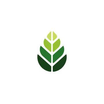 Leaf Nature Tree Symbol. Web Icon Logo Template Design Element. Stock Illustration