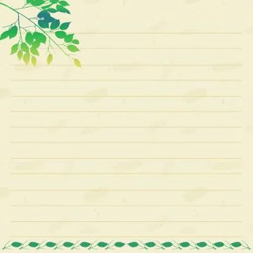 LEAF NOTE PAD Stock Illustration