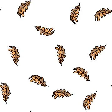Leaf oak autumn vector seamless pattern 스톡 일러스트