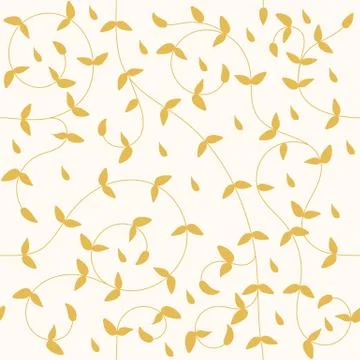 Leaf or flower seamless for wedding invitation card or herbal package design Stock Illustration