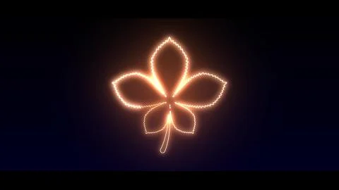 Leaf orange in highlight and glow effect mp4 video Illustrazione stock