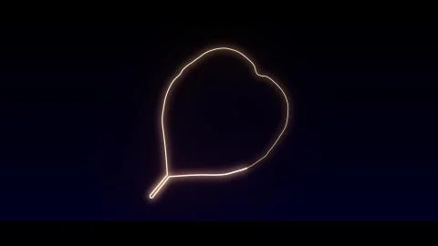Leaf orange in highlight and glow effect mp4 video Stock Illustration