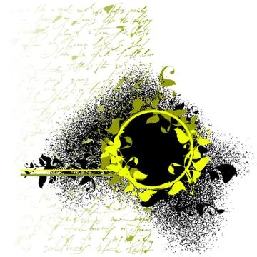 Leaf ornamental text 스톡 일러스트