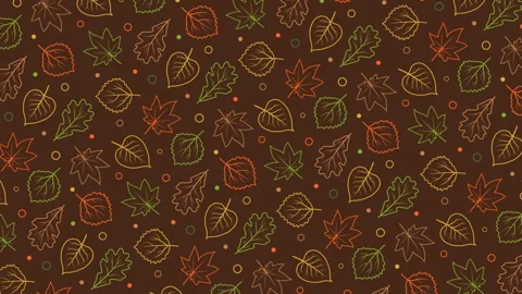 Leaf outline autumn background pattern Stock Footage 114367776
