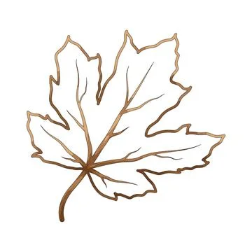 Leaf outline illustration Stock Illustration