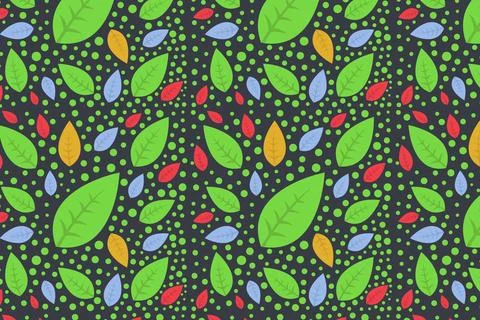 Leaf pattern on background Stock Illustration