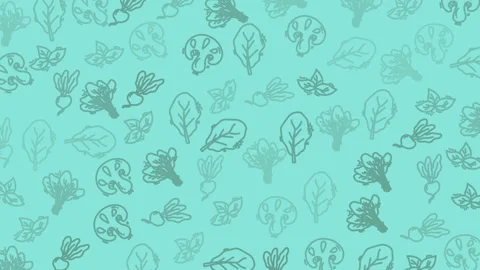 Leaf Pattern Background Seamless Doodle Texture for Wallpaper and Design Видео 329849314