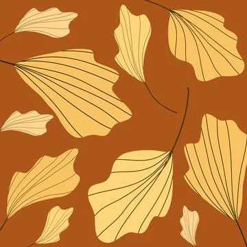 Leaf Pattern Background Vector Illustrazione stock