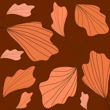 Leaf Pattern Background Vector Stock Illustration