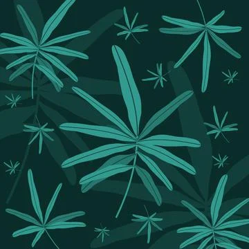 Leaf Pattern Background Vector Stock Illustration