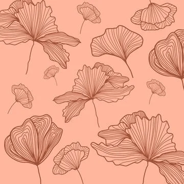 Leaf Pattern Background Vector イラスト素材
