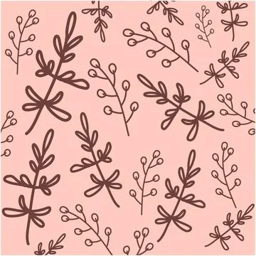 Leaf Pattern Background Vector Illustrazione stock