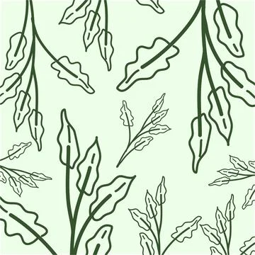 Leaf Pattern Background Vector Stock Illustration