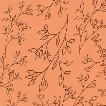 Leaf Pattern Background Vector Illustrazione stock