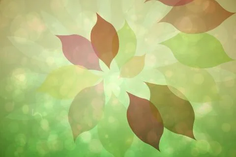 Leaf pattern in green and brown Stock Illustration