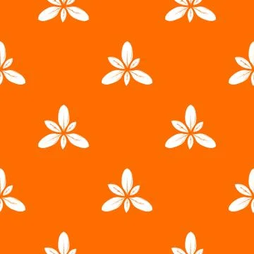 Leaf pattern orange Stock Illustration