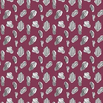 Leaf pattern on a red background.Botanical autumn pattern.Design for textiles Illustrazione stock