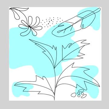 Leaf Pattern Seamless Artwork For Restaurant Decoration. Stock Illustration