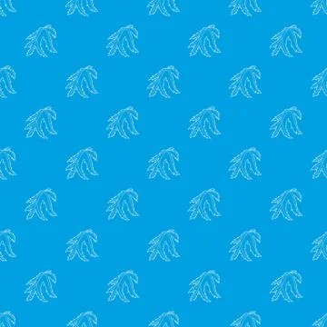 Leaf pattern seamless blue Stock Illustration