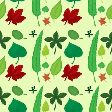 Leaf pattern seamless Stock Illustration