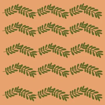 Leaf, pattern, seamless, nature, plant, vector, tree, fern, illustration, leaves Stock Illustration