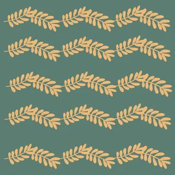 Leaf, pattern, seamless, nature, plant, vector, tree, fern, illustration, leaves イラスト素材