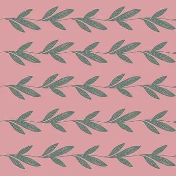 Leaf, pattern, seamless, nature, plant, vector, tree, fern, illustration, leaves Stock Illustration