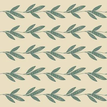 Leaf, pattern, seamless, nature, plant, vector, tree, fern, illustration, leaves Stock Illustration