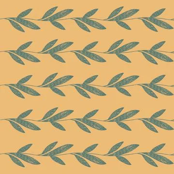 Leaf, pattern, seamless, nature, plant, vector, tree, fern, illustration, leaves Stock Illustration