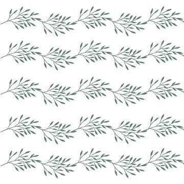 Leaf, pattern, seamless, nature, plant, vector, tree, fern, illustration, leaves Stock Illustration