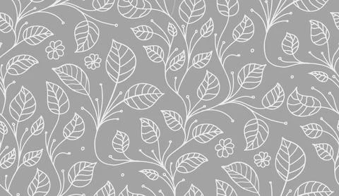Leaf pattern vector background. Textile decor ornament. Seamless texture retro イラスト素材