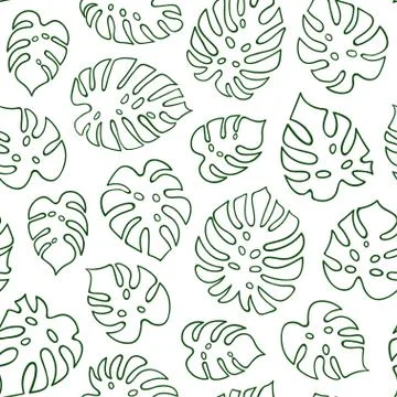 Leaf pattern on white background Stock Illustration